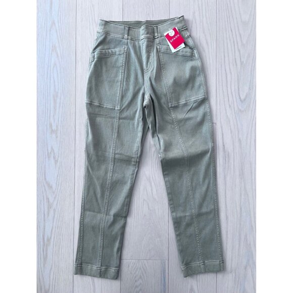 Spanx Petite 20399Q Stretch Twill Straight Leg Pant Olive Oil ( S ) - Picture 3 of 4